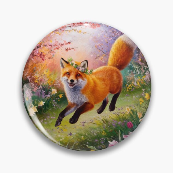 Artikelvorschau, Fuchs-Portrait. Frühlingszeit, Blumenfuchs, Vintage-Fuchs, Fuchs-Malerei, Edgar Degas-Stil entworfen und verkauft von FoxVibes.