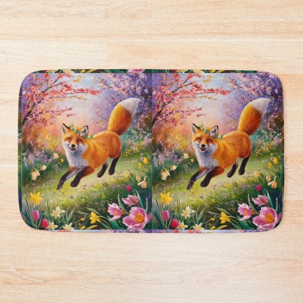 Artikelvorschau, Fuchs-Portrait. Frühlingszeit, Blumenfuchs, Vintage-Fuchs, Fuchs-Malerei, Edgar Degas-Stil entworfen und verkauft von FoxVibes.