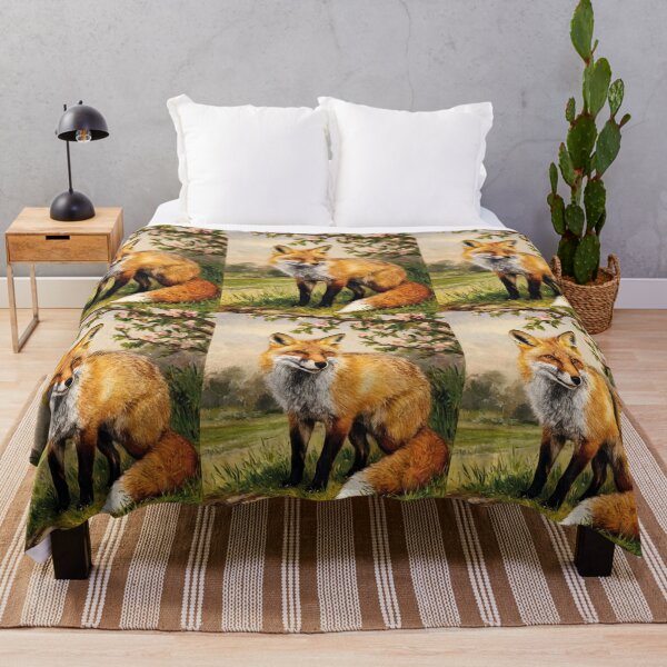 Artikelvorschau, Fuchs-Portrait. Frühlingszeit, Blumenfuchs, Vintage-Fuchs, Fuchs-Malerei, Edgar Degas-Stil entworfen und verkauft von FoxVibes.