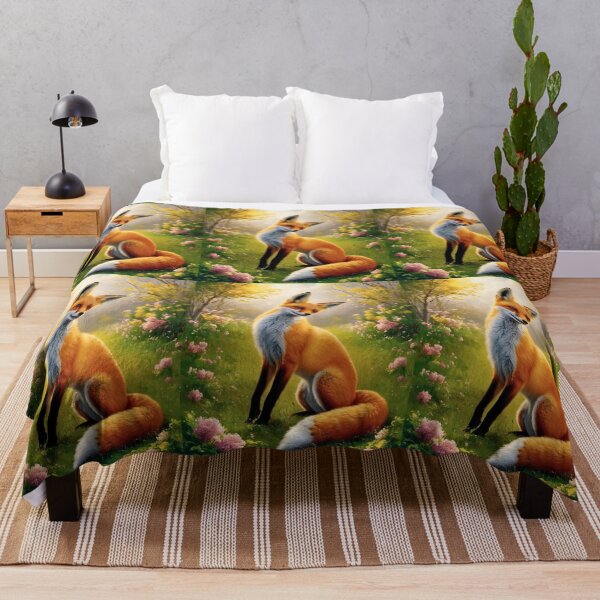 Artikelvorschau, Fuchs-Portrait. Frühlingszeit, Blumenfuchs, Vintage-Fuchs, Fuchs-Malerei, Edgar Degas-Stil entworfen und verkauft von FoxVibes.
