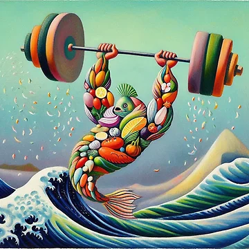 Artwork thumbnail, Weightlifting Ceviche by ComputerContent