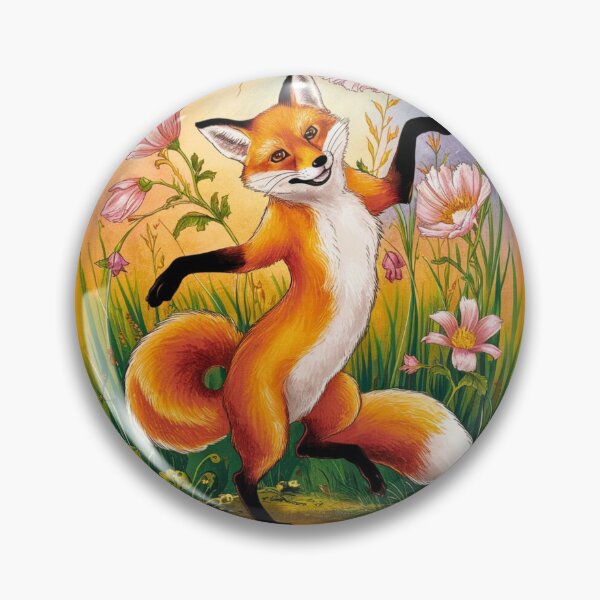 Item preview, Fox Portrait. Spring season, floral fox, vintage fox, fox painting, Edgar Degas style designed and sold by FoxVibes.