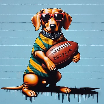 Artwork thumbnail, Woofing Rugby by ComputerContent