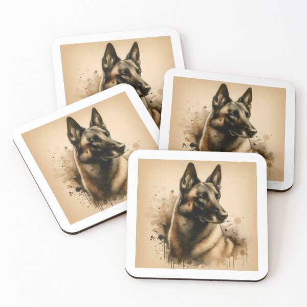 Item preview, Vintage Watercolor Belgian Malinois designed and sold by TheAnimalZ00.