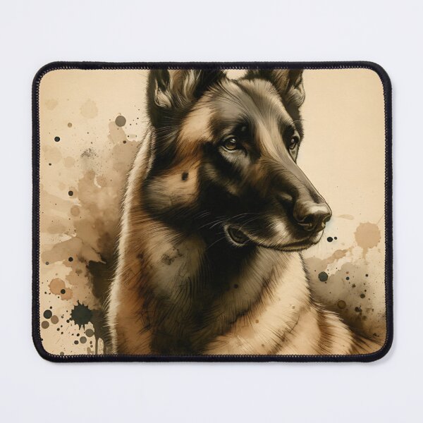 Item preview, Vintage Watercolor Belgian Malinois designed and sold by TheAnimalZ00.