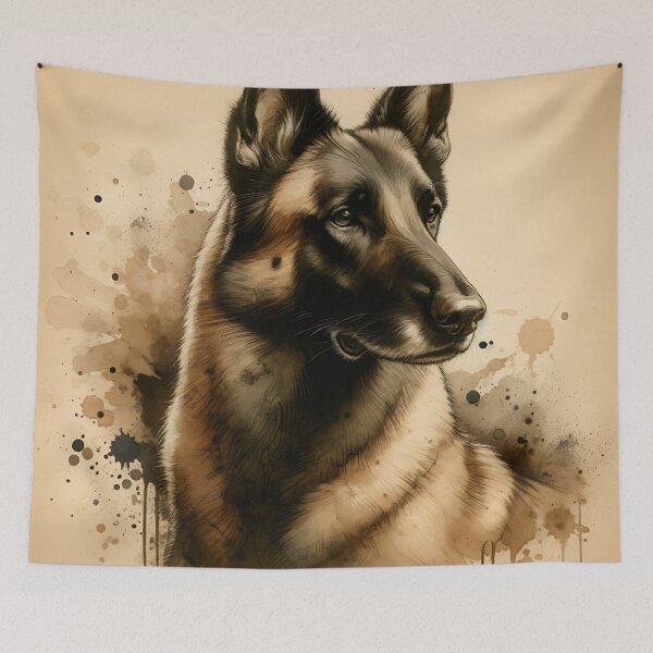 Item preview, Vintage Watercolor Belgian Malinois designed and sold by TheAnimalZ00.