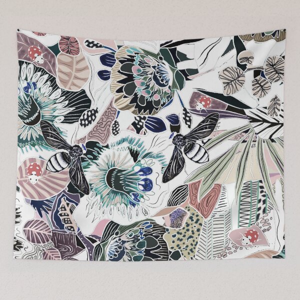 Item preview, Botanical  Bee and Ladybug Pattern  designed and sold by MarcSabuncu.