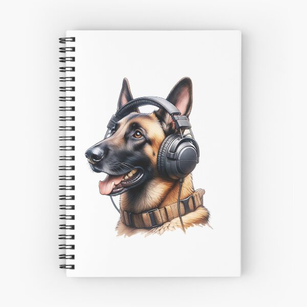 Item preview, Belgian Malinois Wearing Headphones designed and sold by TheAnimalZ00.
