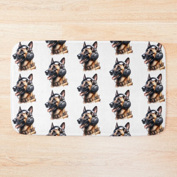 Item preview, Belgian Malinois Wearing Headphones designed and sold by TheAnimalZ00.
