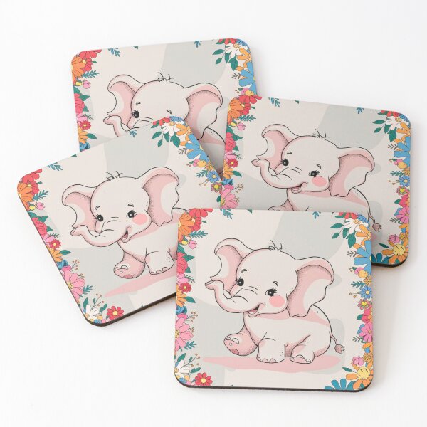 Item preview, Cute Elephant. Little elephant, colorful elephant, elephant drawing designed and sold by ElephantVibes.
