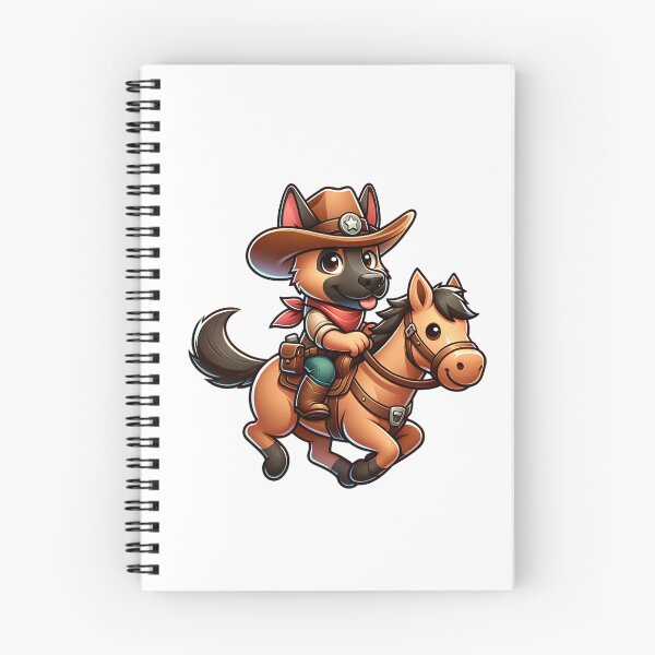 Item preview, Cute Cowboy Belgian Malinois Dog Riding A Horse designed and sold by TheAnimalZ00.