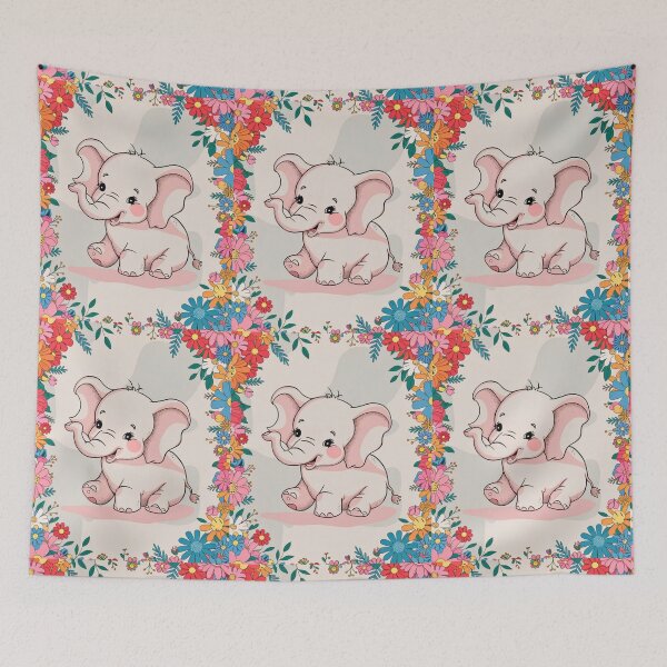 Item preview, Cute Elephant. Little elephant, colorful elephant, elephant drawing designed and sold by ElephantVibes.