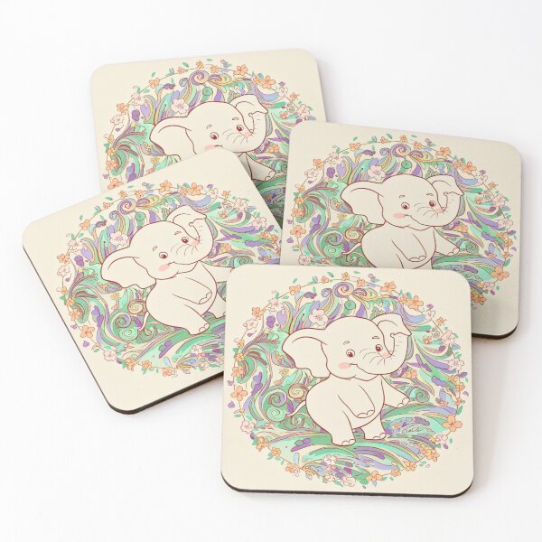 Item preview, Cute Elephant. Little elephant, colorful elephant, elephant drawing designed and sold by ElephantVibes.