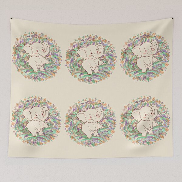 Item preview, Cute Elephant. Little elephant, colorful elephant, elephant drawing designed and sold by ElephantVibes.