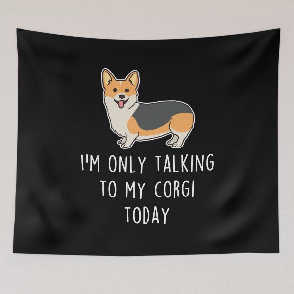 Item preview, Red-Headed Tri Corgi Talking To designed and sold by Clara Hollins.