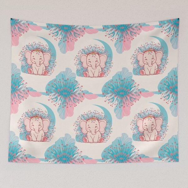 Item preview, Cute Elephant. Little elephant, colorful elephant, elephant drawing designed and sold by ElephantVibes.