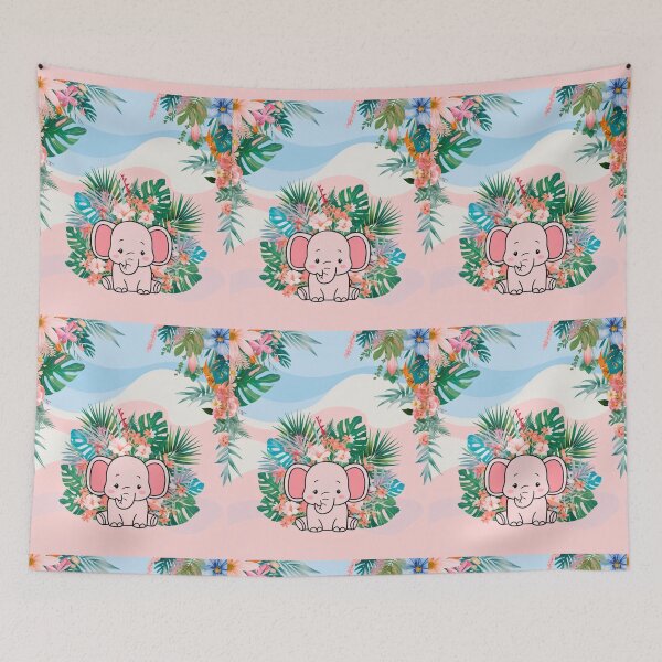 Item preview, Cute Elephant. Little elephant, colorful elephant, elephant drawing designed and sold by ElephantVibes.