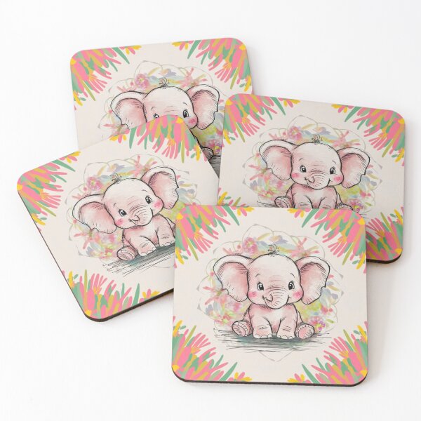Item preview, Cute Elephant. Little elephant, colorful elephant, elephant drawing designed and sold by ElephantVibes.