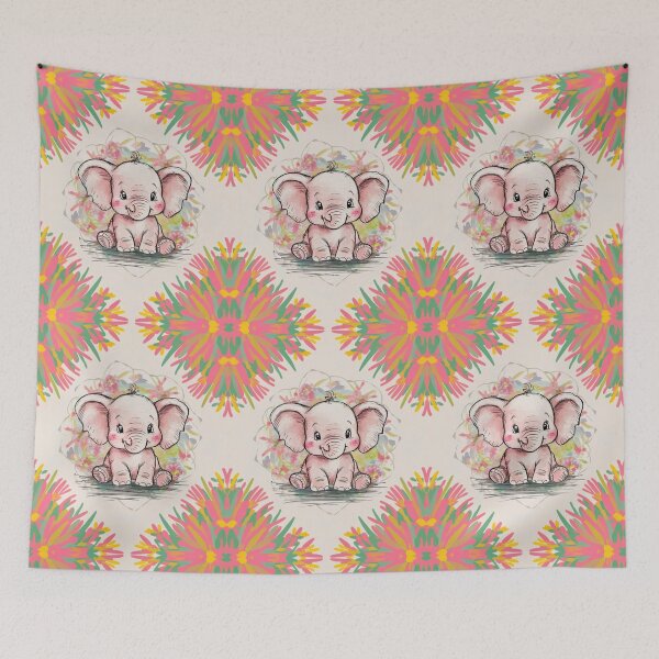 Item preview, Cute Elephant. Little elephant, colorful elephant, elephant drawing designed and sold by ElephantVibes.