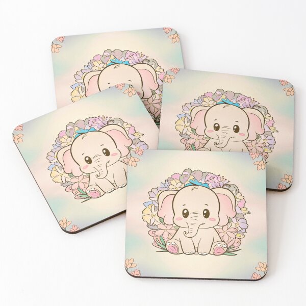 Item preview, Cute Elephant. Little elephant, colorful elephant, elephant drawing designed and sold by ElephantVibes.