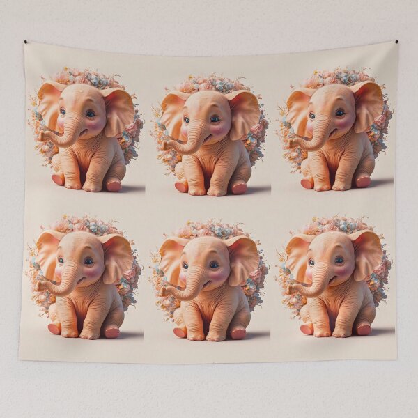 Item preview, Cute Elephant. Little elephant, colorful elephant, elephant drawing designed and sold by ElephantVibes.