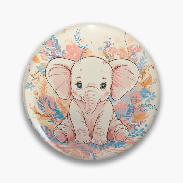 Item preview, Cute Elephant. Little elephant, colorful elephant, elephant drawing designed and sold by ElephantVibes.