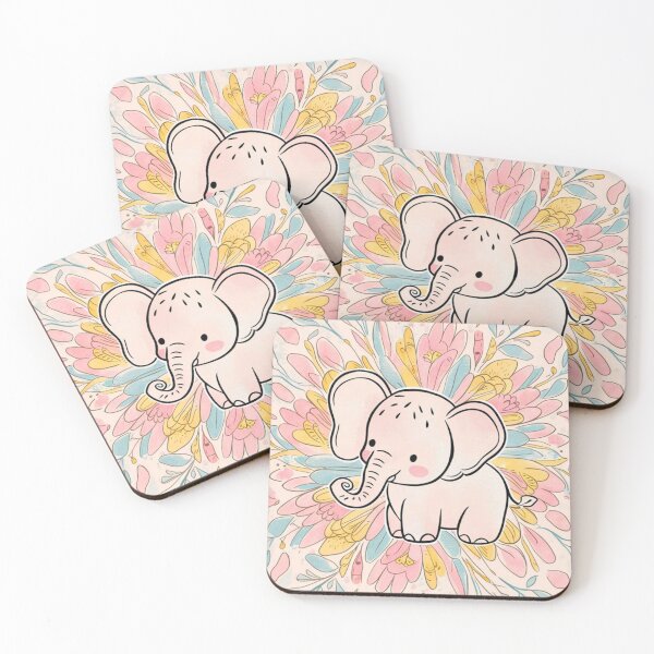 Item preview, Cute Elephant. Little elephant, colorful elephant, elephant drawing designed and sold by ElephantVibes.