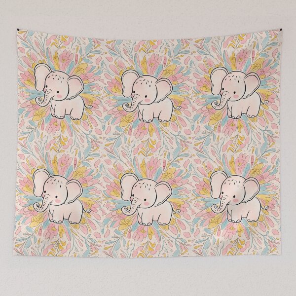 Item preview, Cute Elephant. Little elephant, colorful elephant, elephant drawing designed and sold by ElephantVibes.