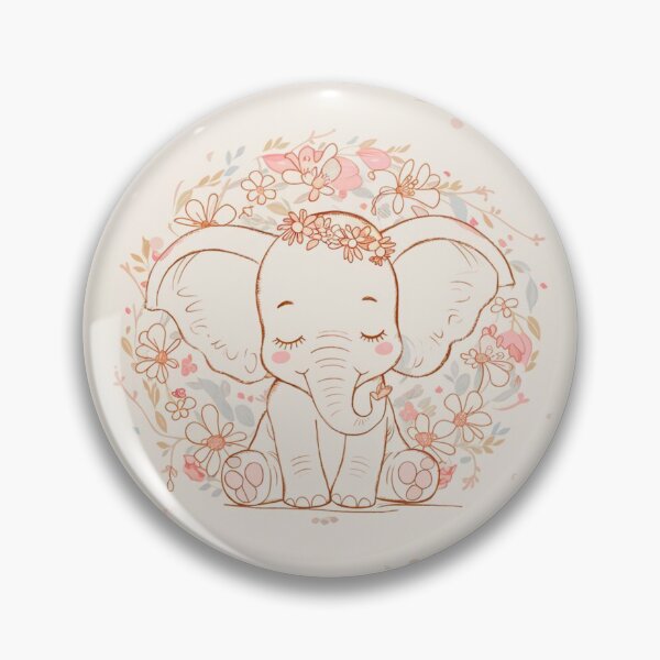 Item preview, Cute Elephant. Little elephant, colorful elephant, elephant drawing designed and sold by ElephantVibes.