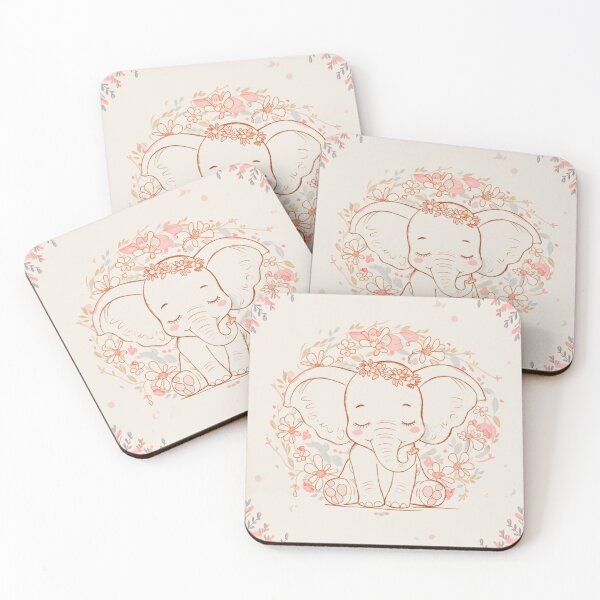 Item preview, Cute Elephant. Little elephant, colorful elephant, elephant drawing designed and sold by ElephantVibes.