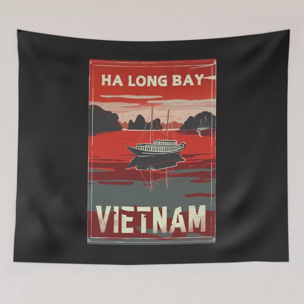 Item preview, A Vintage Travel Illustration of Ha Long Bay - Vietnam designed and sold by GoodOldVintage.