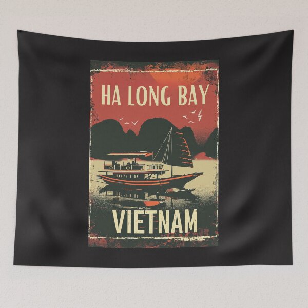 Item preview, A Vintage Travel Illustration of Ha Long Bay - Vietnam designed and sold by GoodOldVintage.