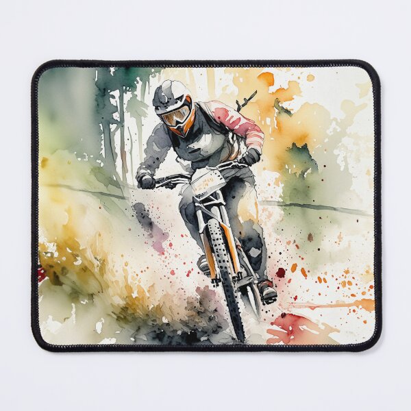 Item preview, Cyclist, with vivid abstract color splashes suggesting swift movement and an adventurous spirit designed and sold by homydesign.
