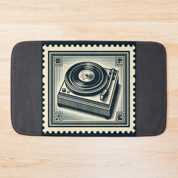 Item preview, Vinyl Record Player Vintage Vinyl Collector Stamp designed and sold by musicgeniusart.