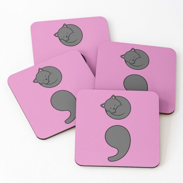Item preview, Semicolon Cat • My Cat Gives Me Strength designed and sold by MannyShop.
