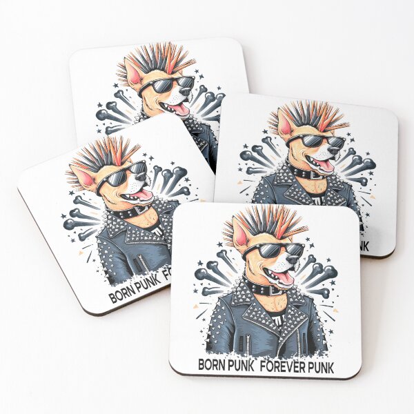 Item preview, Born Punk, Forever Punk - Edgy Dog Design designed and sold by asprse.