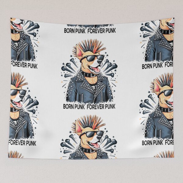 Item preview, Born Punk, Forever Punk - Edgy Dog Design designed and sold by asprse.