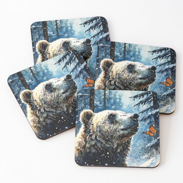 Item preview, Bear And Butterfly Painting designed and sold by Gabriela McDaniel.