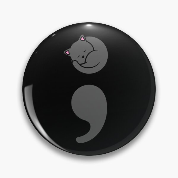 Item preview, Semicolon Cat • My Cat Gives Me Strength designed and sold by MannyShop.