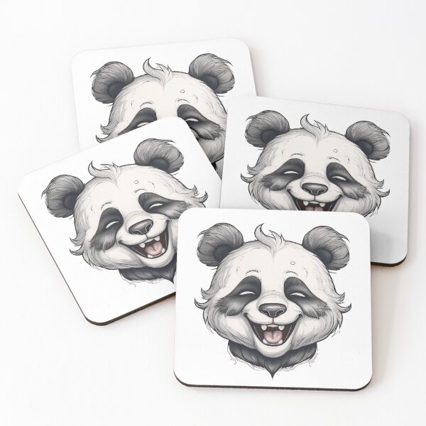 Item preview, Happy panda | Hardcover journals, posters, wall art, postcard etc for office, home, cafes or as a gift designed and sold by MnmlstcBy Meena.