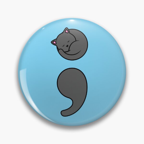 Item preview, Semicolon Cat • My Cat Gives Me Strength designed and sold by MannyShop.