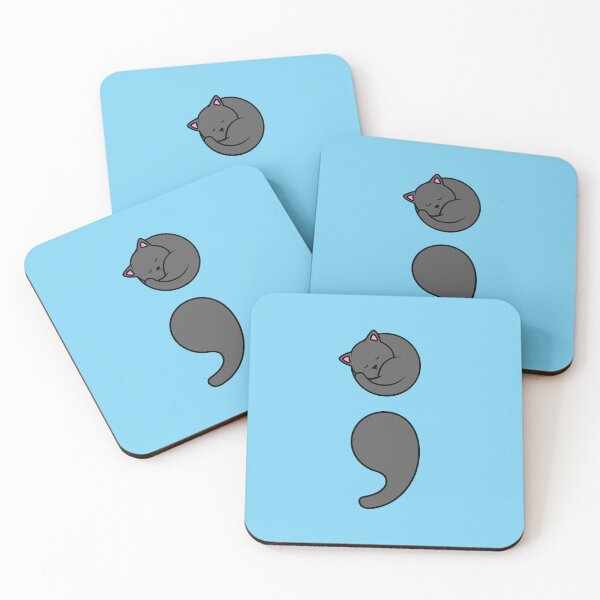 Item preview, Semicolon Cat • My Cat Gives Me Strength designed and sold by MannyShop.