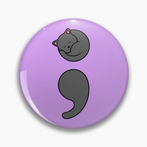 Item preview, Semicolon Cat • My Cat Gives Me Strength designed and sold by MannyShop.