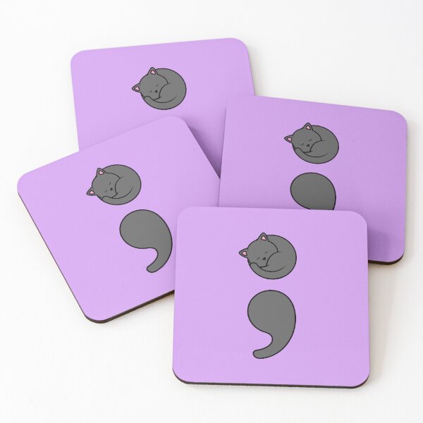 Item preview, Semicolon Cat • My Cat Gives Me Strength designed and sold by MannyShop.