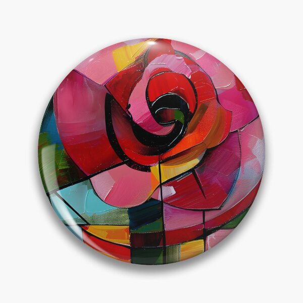 Item preview, Abstract Rose- Vibrant Colors and Geometric Flair - Dynamic Modern Art Generative AI designed and sold by OlfactoART Studio.