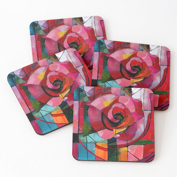 Item preview, Abstract Rose- Vibrant Colors and Geometric Flair - Dynamic Modern Art Generative AI designed and sold by OlfactoART Studio.