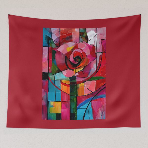 Item preview, Abstract Rose- Vibrant Colors and Geometric Flair - Dynamic Modern Art Generative AI designed and sold by OlfactoART Studio.