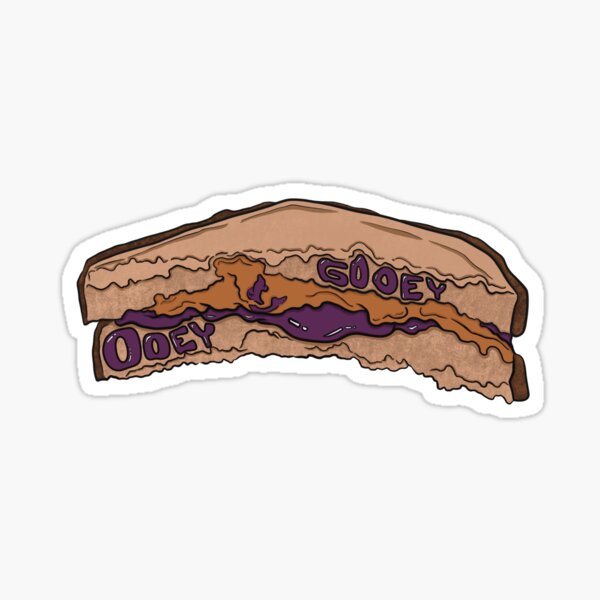 Vista previa del artículo con la obra «Ooey Gooey Mantequilla De Maní Y Jalea», diseñado y vendido por mjjjones.
