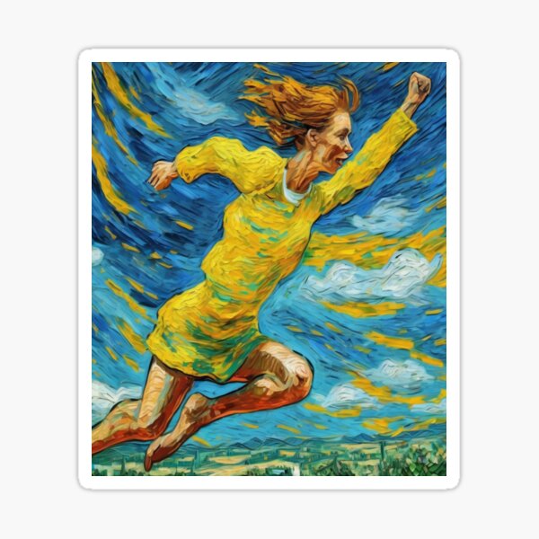 Item preview, "Serenity in the Skies: A Woman Soaring"  designed and sold by Artisticanvas.
