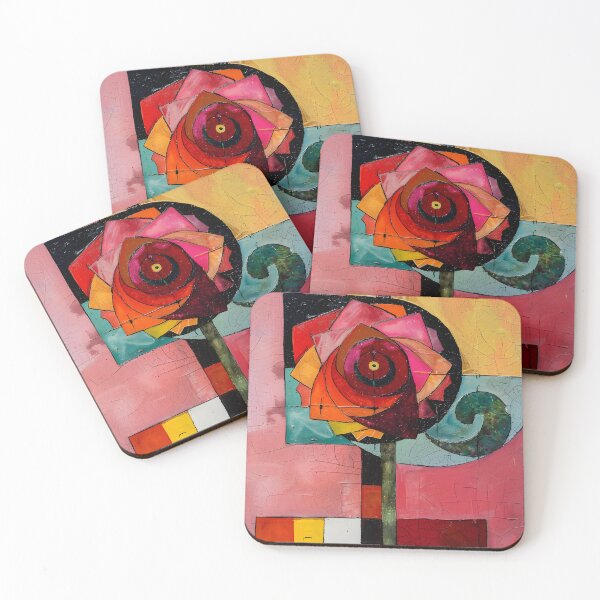 Item preview, Geometric Rose- Bold Brushstrokes, Vibrant Colors, and Dynamic Abstract Design AI Generated designed and sold by OlfactoART Studio.